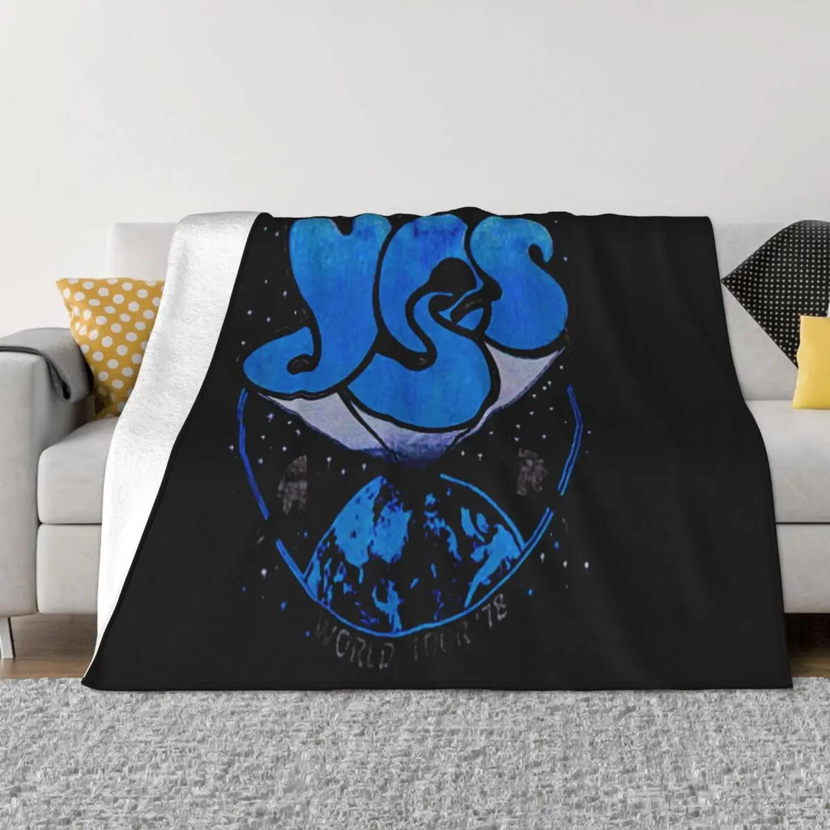 

1978 Yes Vintage Concert Tour Rock Band 70S 1970S Reprint Leisure Customiz Unique Design Throw Blanket