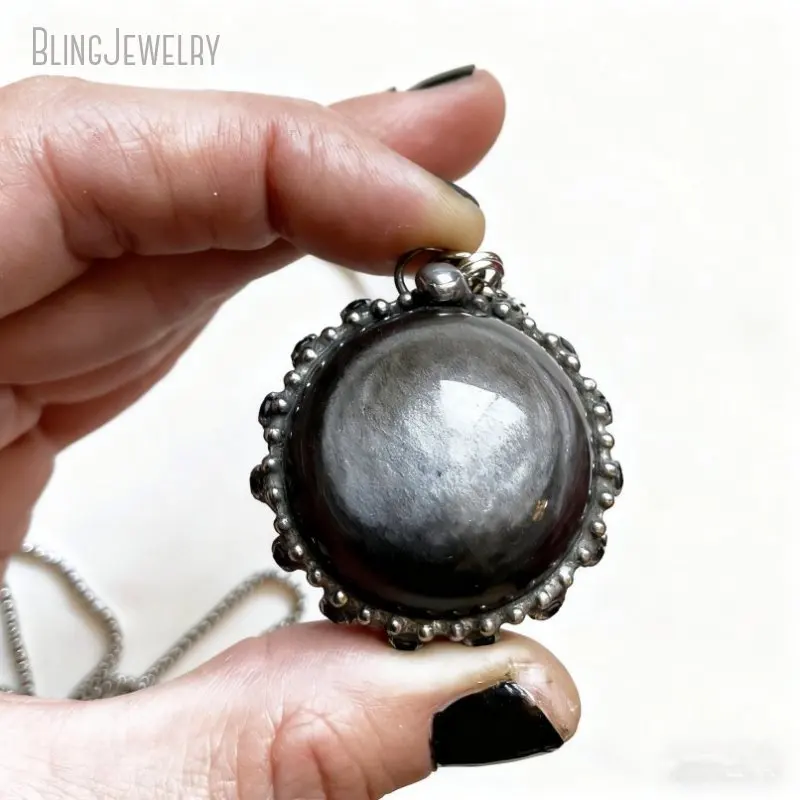 

10 шт., воротник ведьмы, целебный обсидиан, хрустальная сфера, шар-талисман, ожерелье, готический амулет для женщин и мужчин, ювелирные изделия Y2K