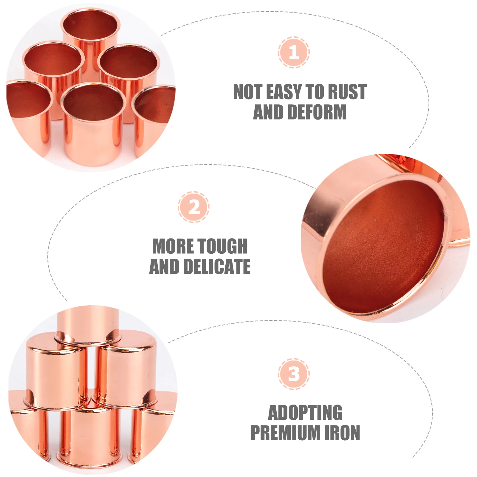 

20Pcs Iron Holders Romantic Candlelight Dinner Desk Candlestick Heat Resistant Table Stand Home Decor Tealight