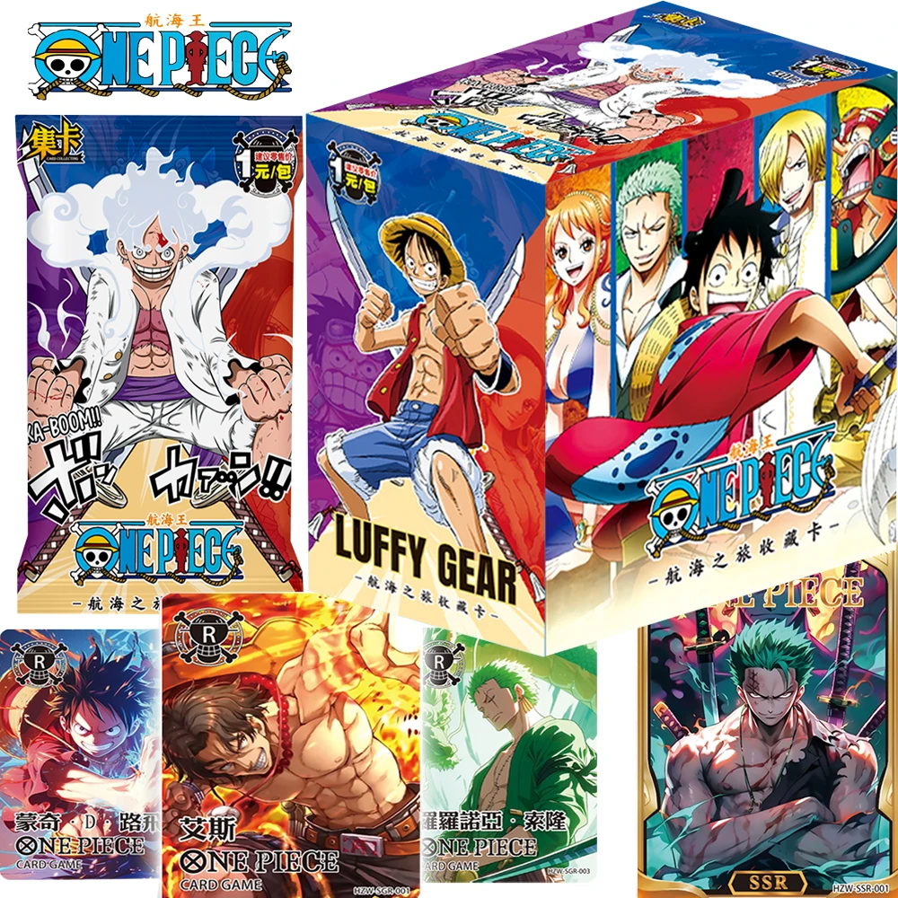 

One Piece Cards Sailing Journey Collection Adventure Anime Monkey D. Luffy Zoro Ace Cool Character Close-up Cards Festive Gifts