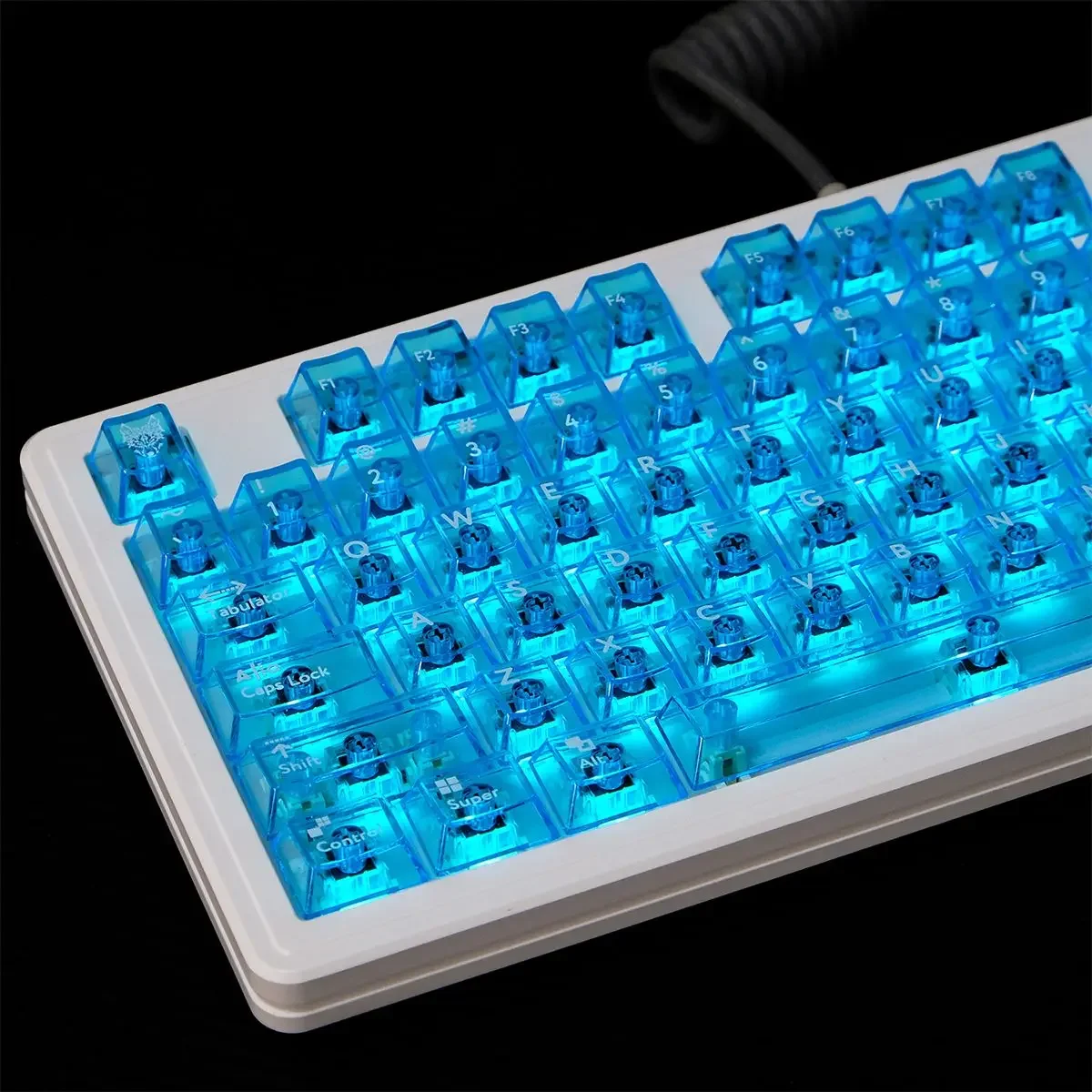 

114 Keys Glacier Transparency Keycaps Full Set Cherry Height PBT Thermal Sublimation For 61 87 98 104 108 Mechanical Keyboard