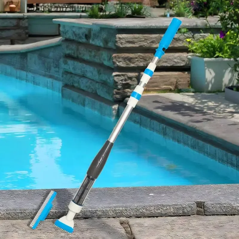 Cordless Rechargeable Pool Vacuum Cleaner for Spa with 160cm Telescopic Pole Automatic Swimming Pool Cleaning Robot Device