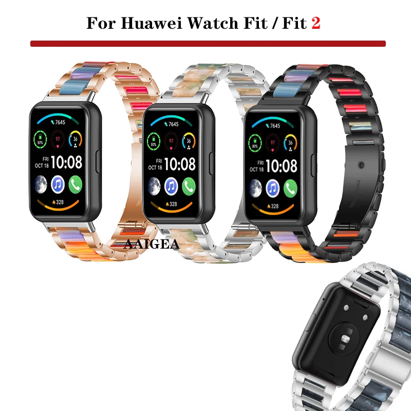 

for huawei watch fit 2 Strap Resin+Zinc Alloy Band with tools For Huawei Watch Fit2