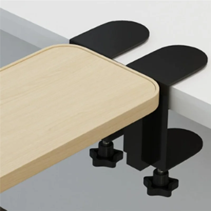 

A08E-Wrist Rest Mount Holder Mouse Pad Support Foldable Metal Left Right Clamp