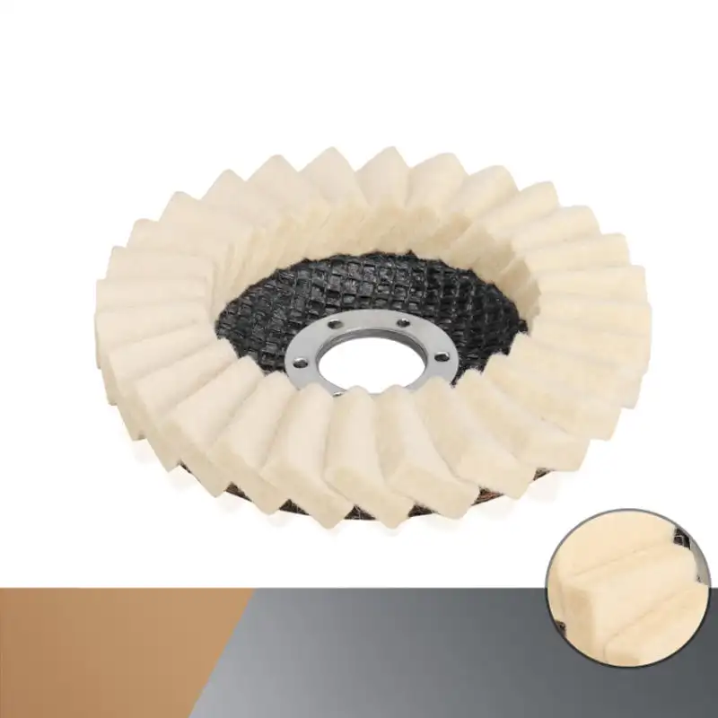 115mm 125mm Polishing Wheels 5inch Flap Felt Louver Disc Angle Grinder Wool Buffing Wheel Metal Waxing Polishing Disc