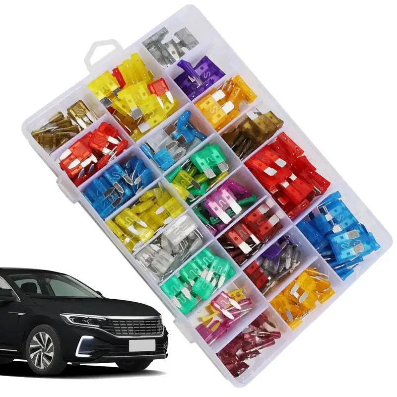 For 2-40A Fuses Car Fuse Kit Fuses Assortment Kit Auto Fuses 420X Automotive Fuses 2A-40Amp Vehicle Fuses Replacement Parts For