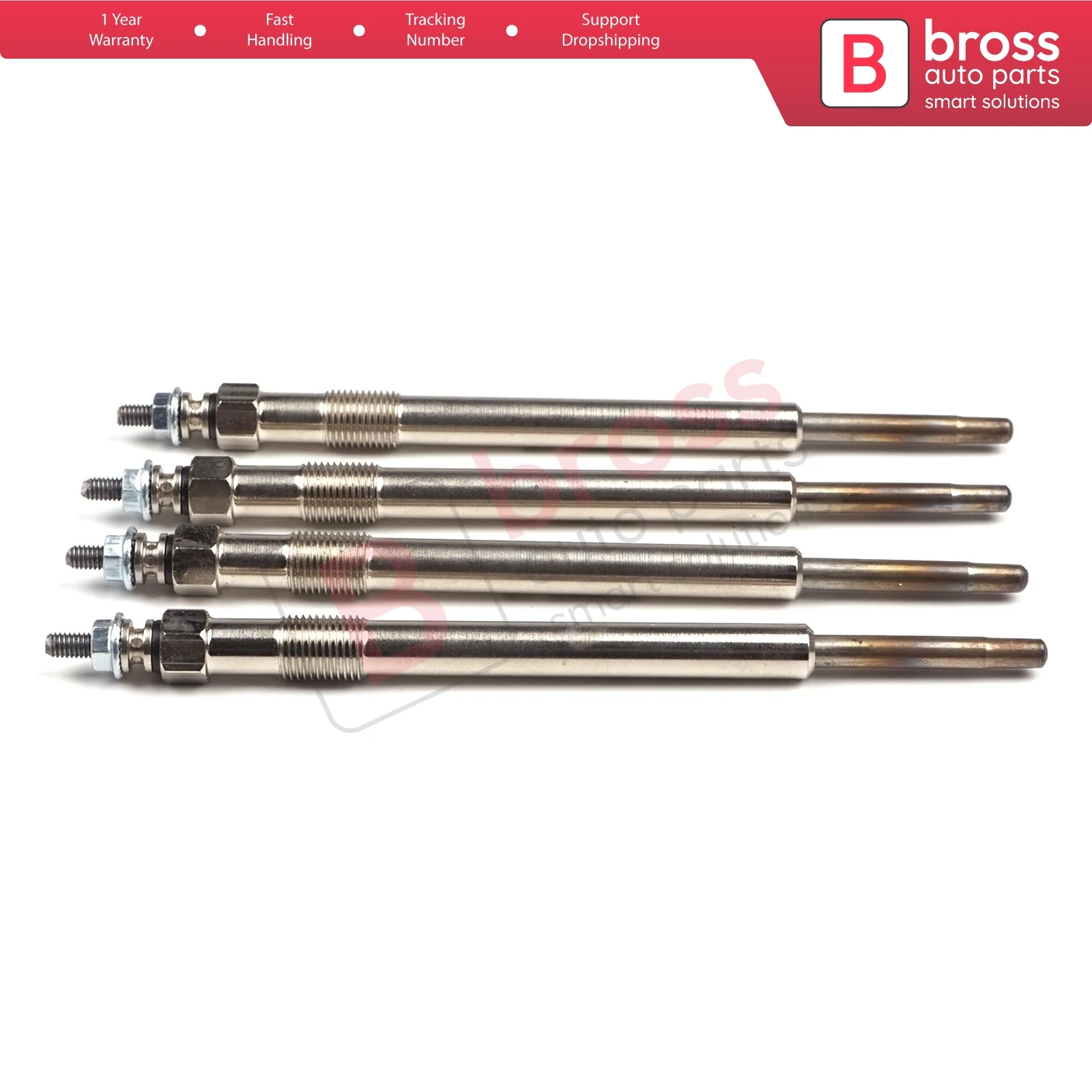 Bross Auto Parts  BGP47-1 4 Pcs Heater Glow Plugs GX148, 0100226203 for Ford Citroen Peugeot Jaguar Land Ship From Turkey