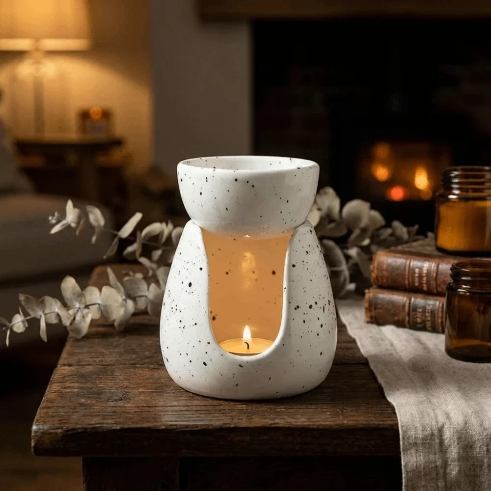 Minimalist Ceramic Essential Oil Stove Heat-resistant Decorative Candle Scented Burner Handmade Unique