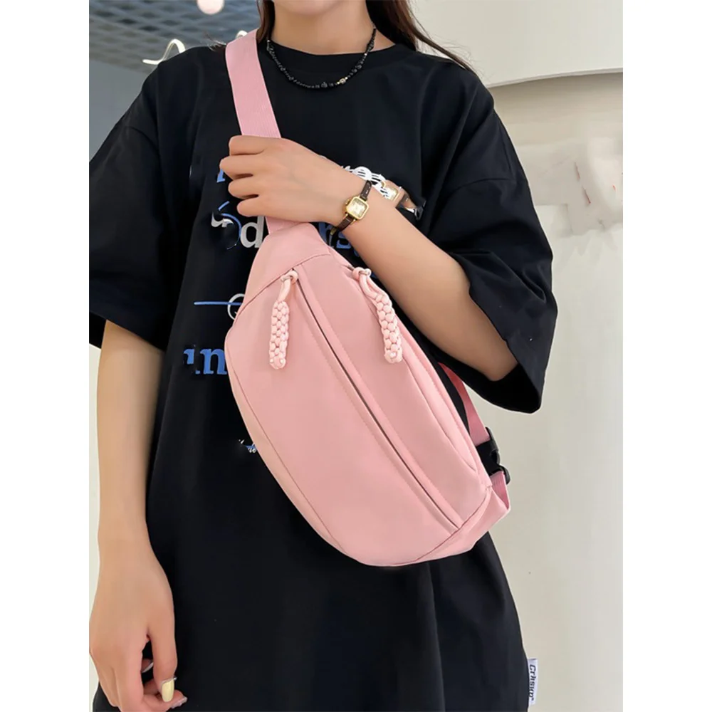 Simple And Stylish Shoulder Bag New Model Multiple Colors To Choose From Canvas Chest Bag For Women With Ins Style