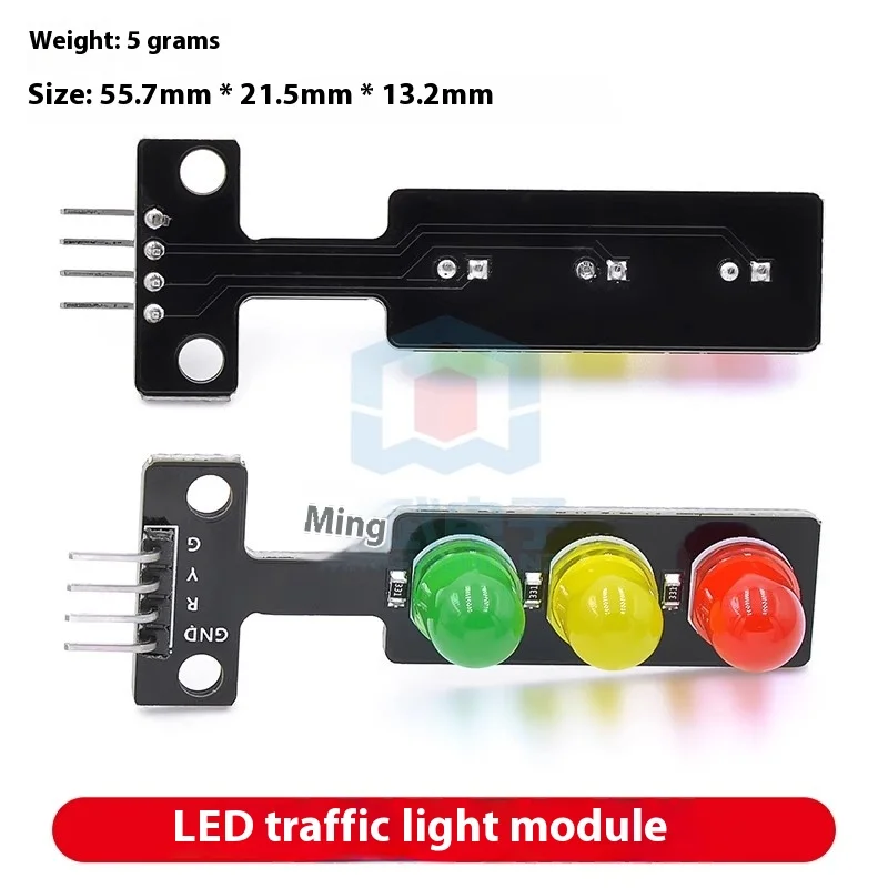 Módulo de semáforo LED, módulo de semáforo de 5V, bloques de construcción de aprendizaje electrónico, programación, tablero de control único