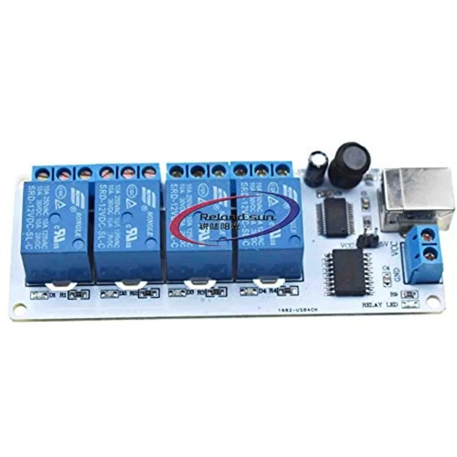 

5V 12V 4 Channel USB Relay Automation Module Board Computer Control with USB Cable 5V