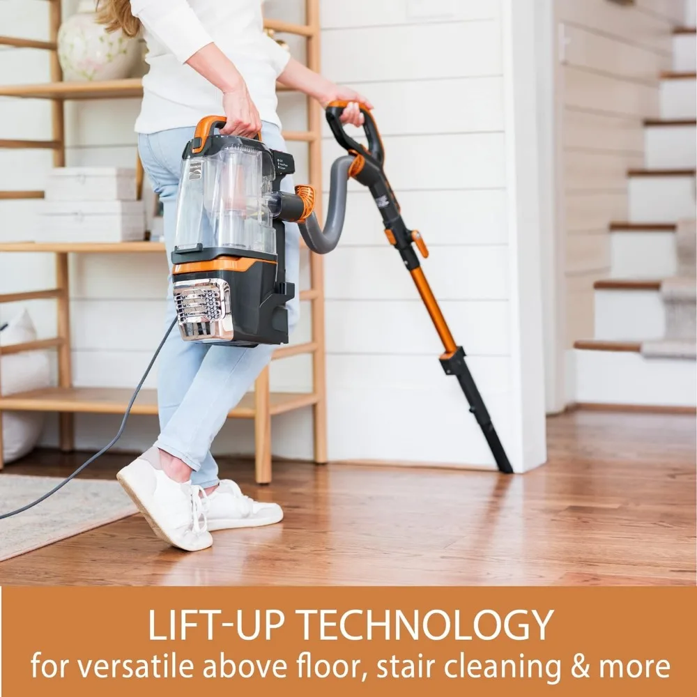 DU4080 Featherlite Lift-Up Bagless Upright Vacuum 2-Motor Power Suction Lightweight Carpet Cleaner with HEPA Filter