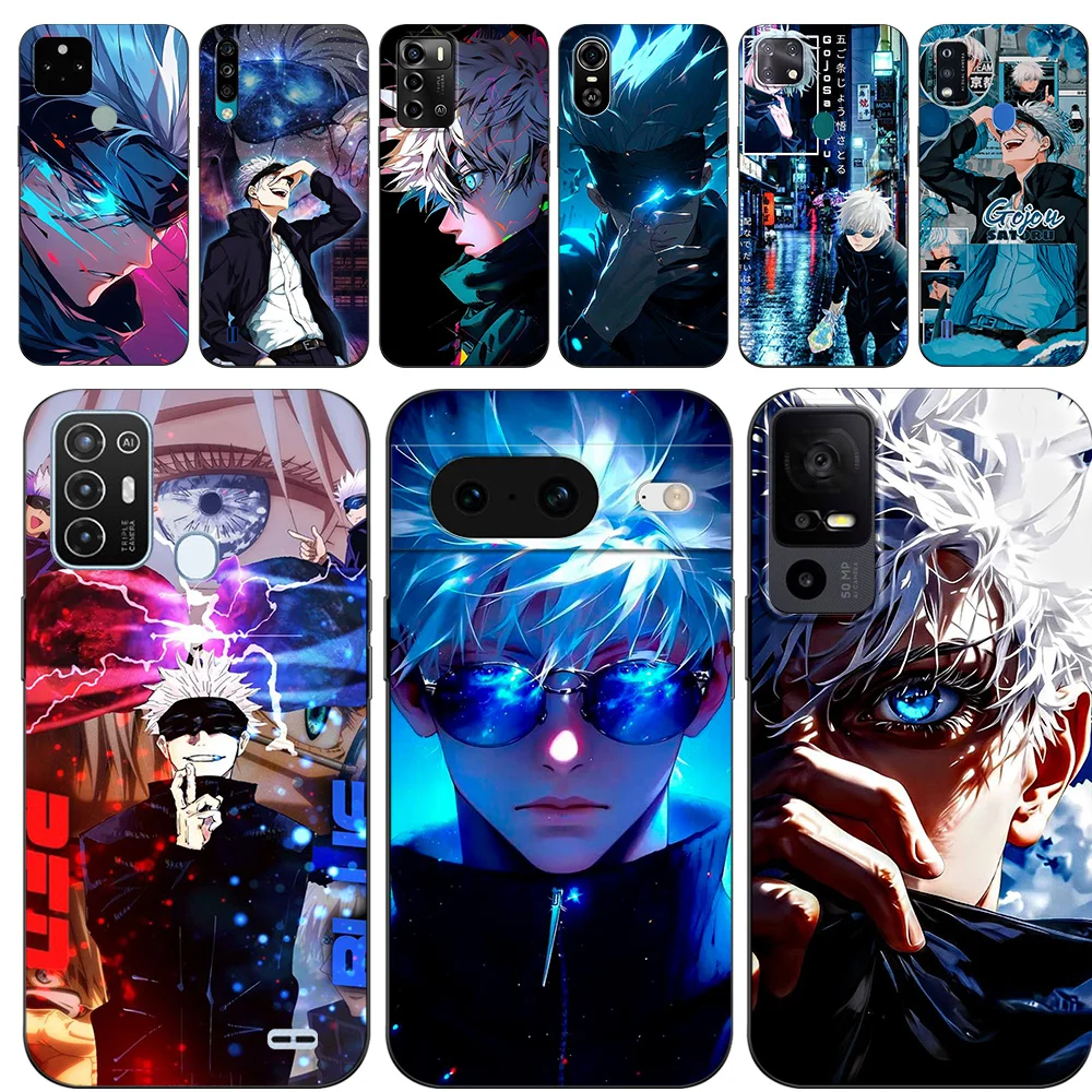 Black Tpu Case For TCL phone 30 plus 303 30XE 30V 30SE E 306 305 40R 40SE 405 406 408 fantasy anime