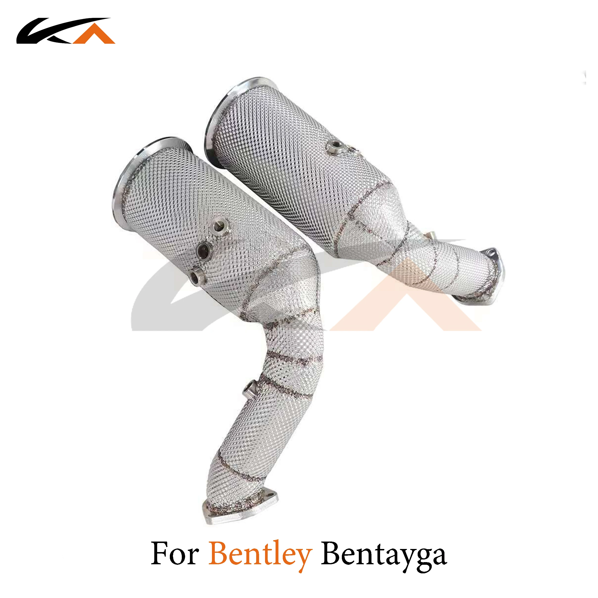 KA Tuning downpipe exhaust stainless headers for Bentley Bentayga 4.0T axle pipe performance parts heat shield catalysis