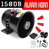 400W 12V 150dB 9 Sounds Car Emergency Siren Police Fire Siren Horn PA Speaker System Emergency Amplifier Car Warning Alarm Horn