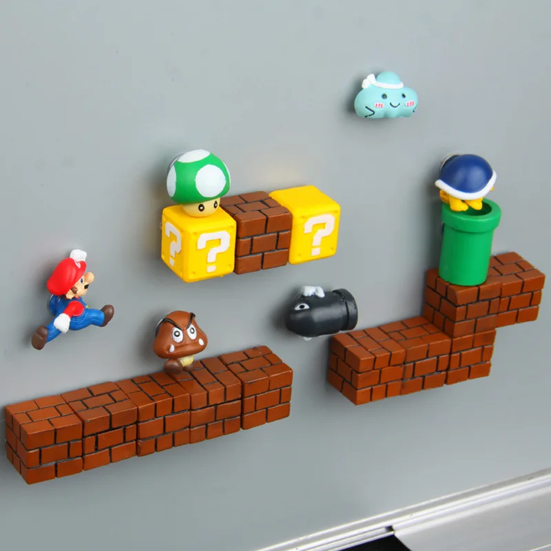 Imán de refrigerador Super Mary Bros, pegatina con mensaje, juguete para adultos, hombre, niña, niño, regalo de cumpleaños