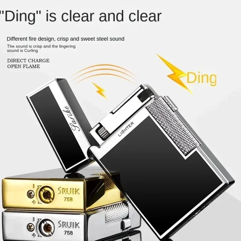 Encendedor de Gas de Metal a prueba de viento para hombre, encendedor de butano de doble llama, accesorios para fumar, regalo, encendedor de cigarrillos, novedad de 2026