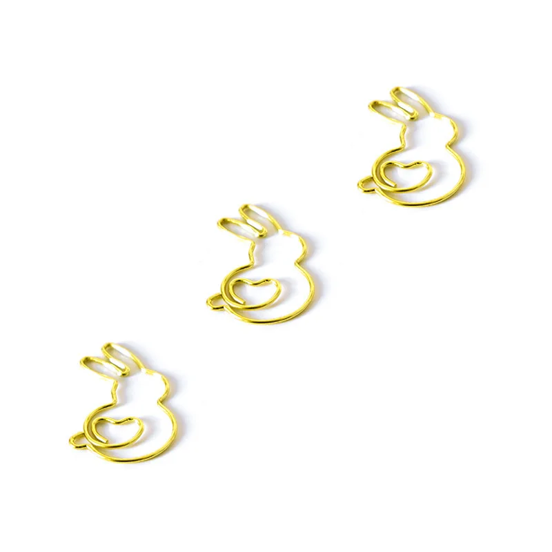 The New High-value Cartoon Rabbit Animal Paper Clip Electroplated Multi-shape Practical Metal Paper Clip Personalized Office