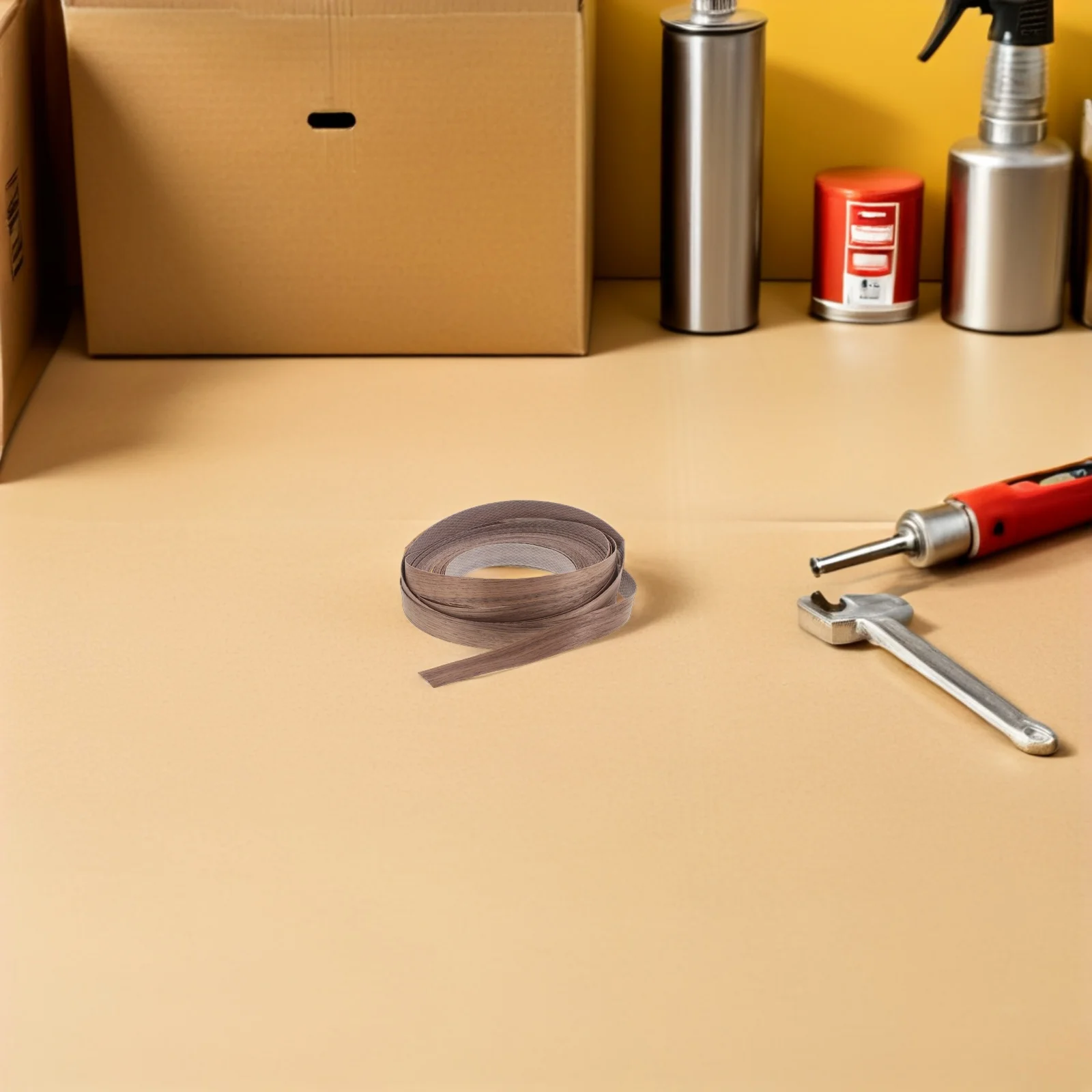 

1 Roll Wood Edge Banding Strip Natural Wood Grain Self-Adhesive Furniture Cabinet Door Edge Protector Trim Roll for Home Decor