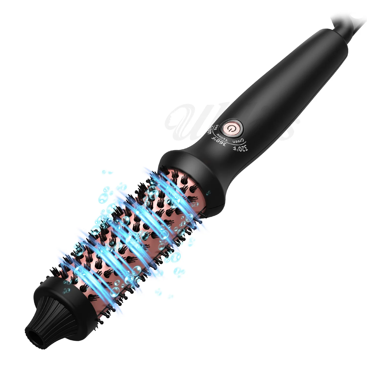 Hair Curler Negative Ion Straightening Comb Curling Iron Create Fluffy and Full Curls Quick Heating Round Brush