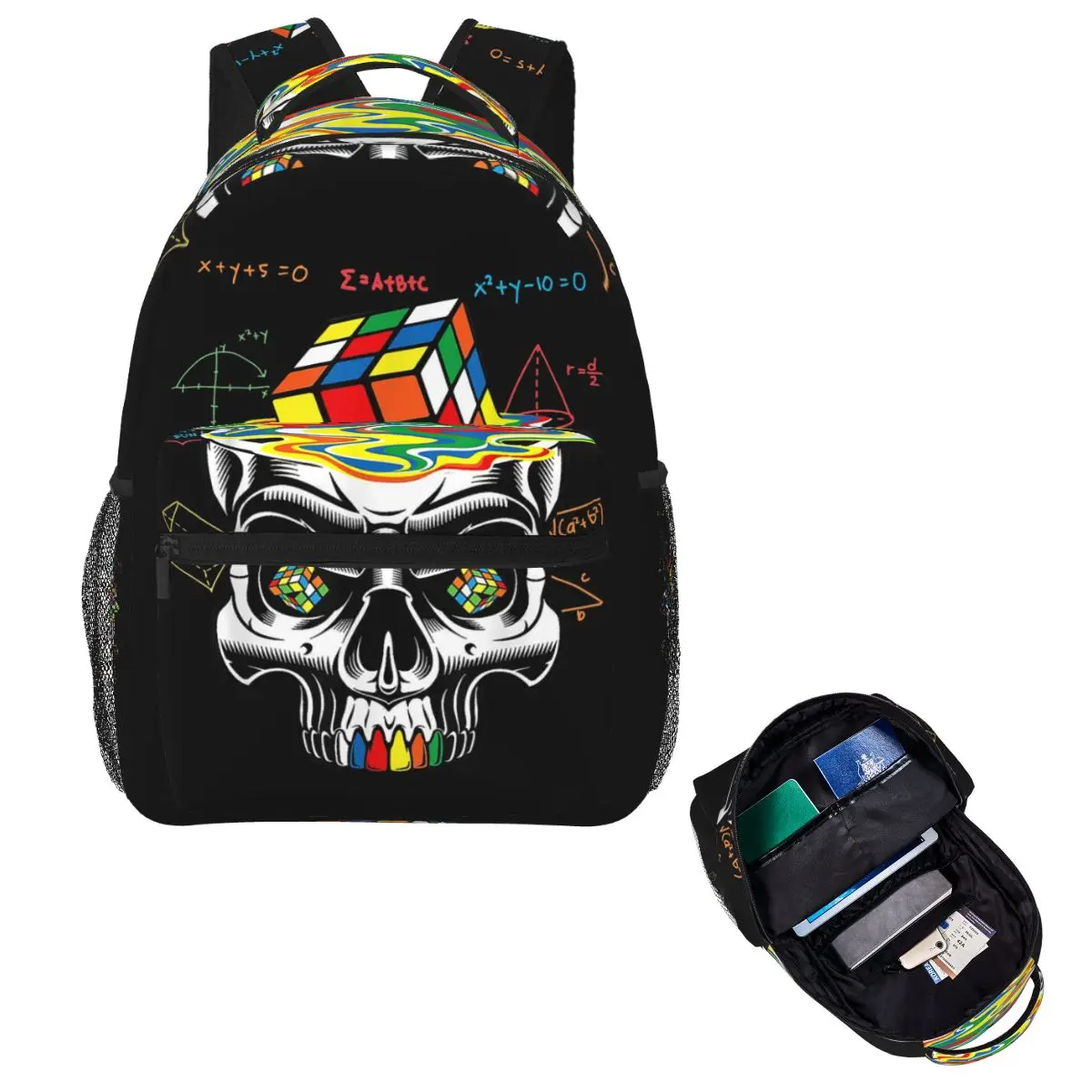 Math Rubik Rubix Rubics Player Cube Math Lovers Student Backpack School Bag Hiking Daypack for Men Women Bookbag Shoulder Bags