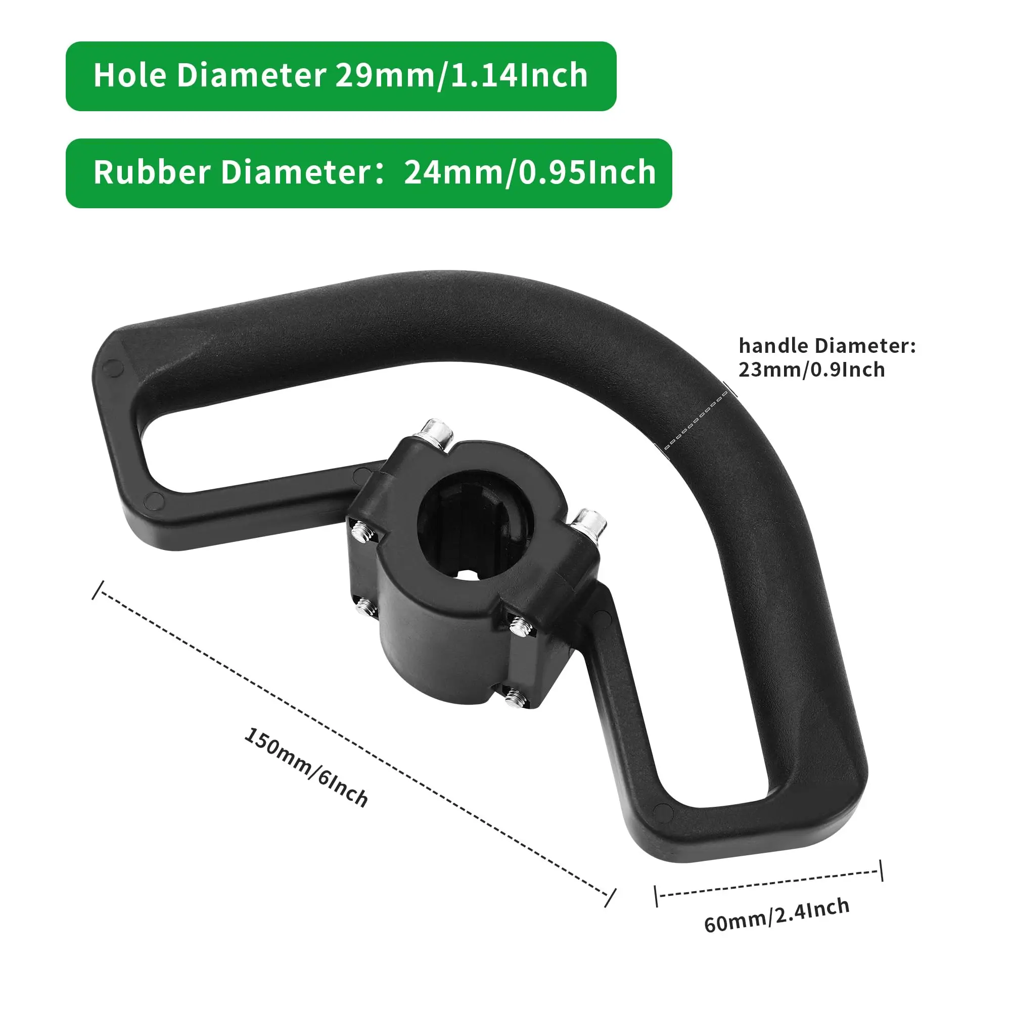 Schlaufen-Griff für Rasentrimmer, Rasenmäher, Zubehör, Ersatzteil mit Montagesatz für Garten und Rasen – Detail 4