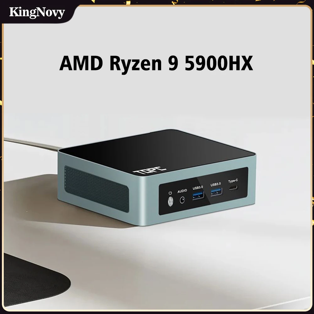 AMD Ryzen 9 5900HX Mini PC Gaming Desktop Computer with Windows 11 Pro 2xDDR4 NVMe 2xLAN WiFi6E AMD Mini PC R7 7730U R5 7530U