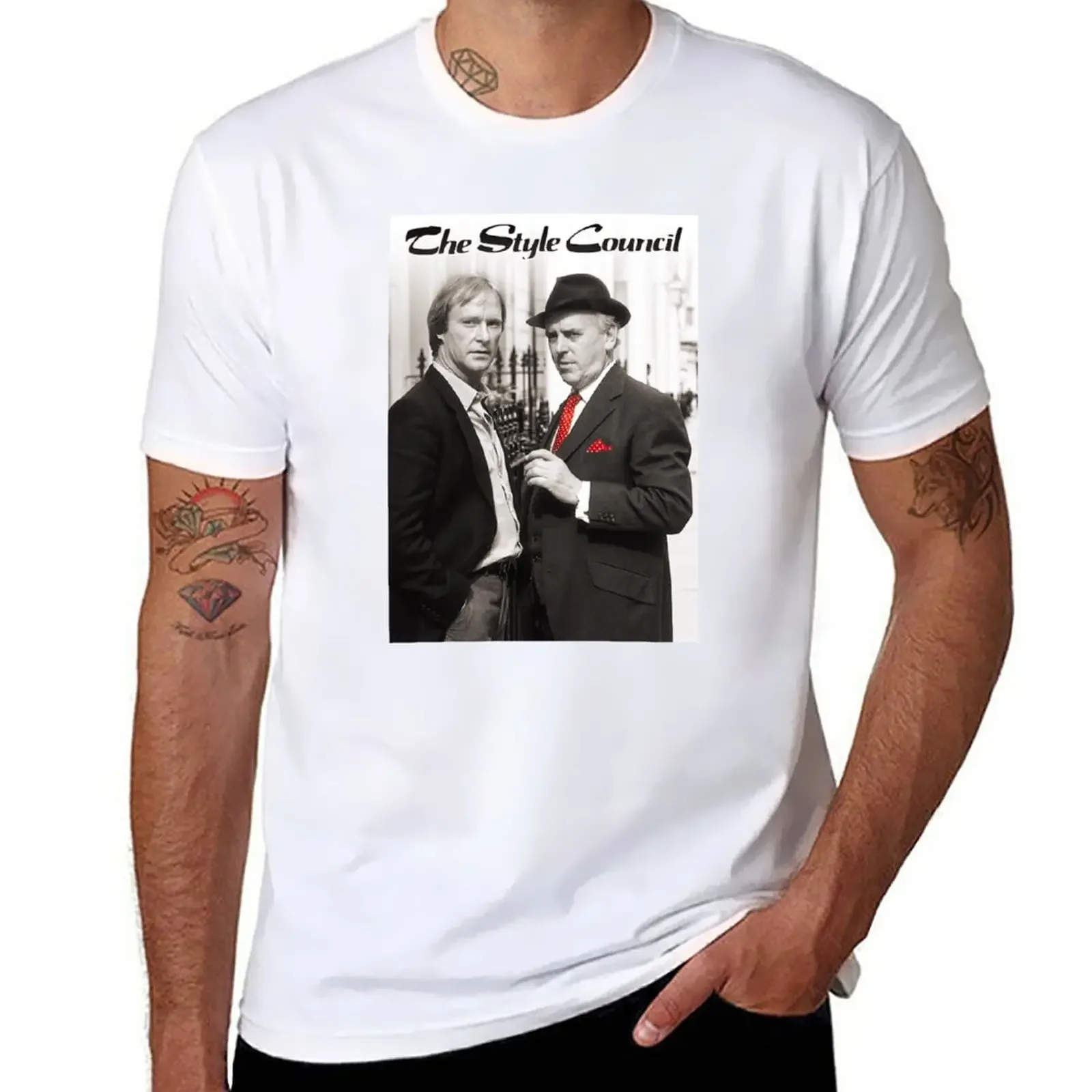 100% slightly dubious The Style Council design T-Shirt funnys vintage clothes hippie clothes t shirts for men