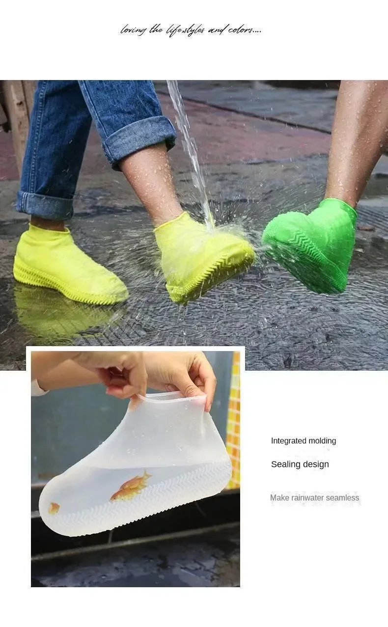 1-4Paar Outdoor Gummi Regenstiefel Für Männer Und Frauen Sommerliche Regendichte Schuhe Silikon Wasserdichte Schuhüberzüge Rutschfest Und WiederverwendbarHochwertige Materialien Komfortabel Wasserabweisend Hochflexibel – Detail 8