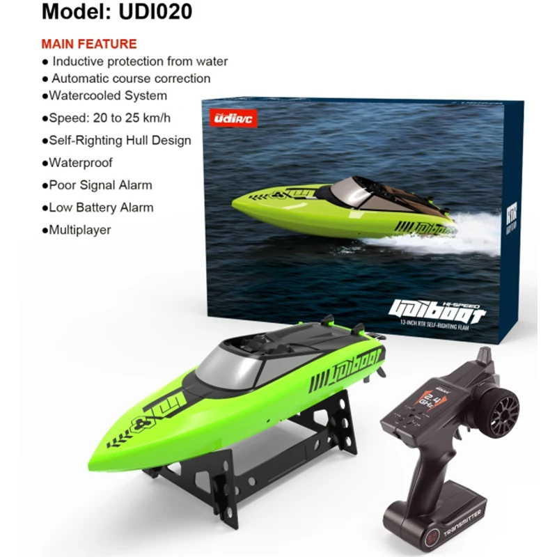 Udirc Udi020 Udi021 Rc Boat 2.4g Remote Control 25km/H High Speed Waterproof Protection Pvc Electric Rc Boat Toy Gift For Boy