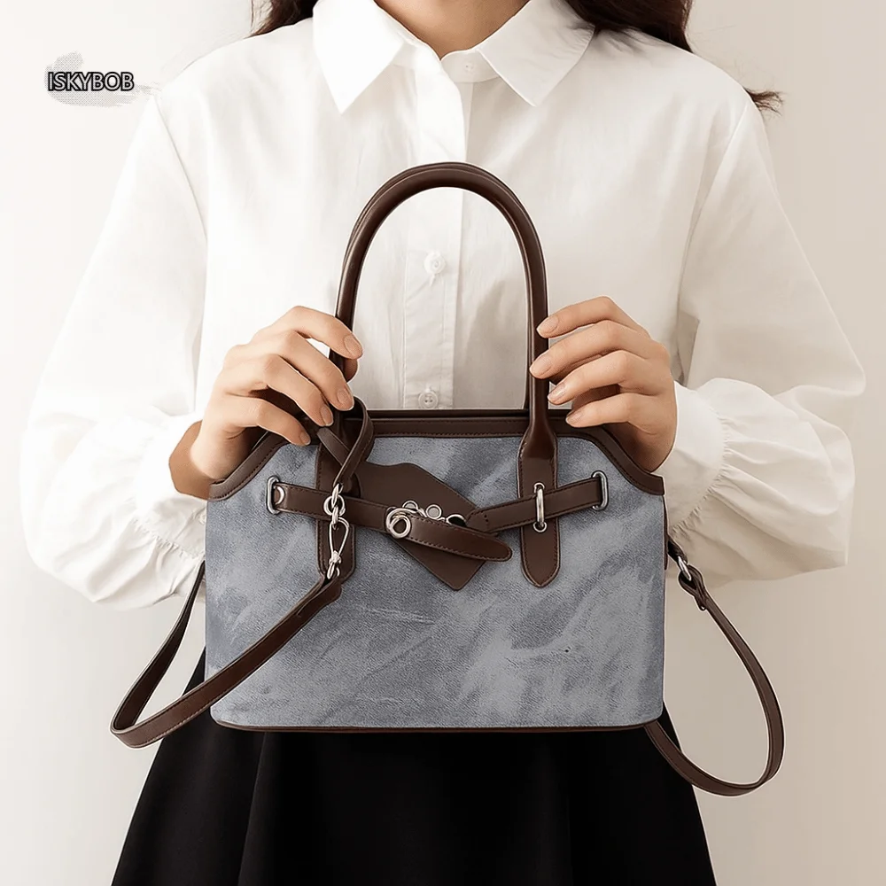 

Модная однотонная сумка в виде ракушки в корейском стиле, роскошная сумка в стиле ретро, сумка на плечо, большая вместительная сумка-тоут для девочек