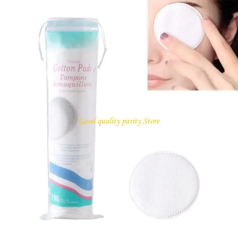 M4YA 100/200 stuks Zachte Geventileerde Ronde Katoenen Matrassen Dubbele Gedeeltelijke Textuur Voor Gelaat Reiniging Make-up