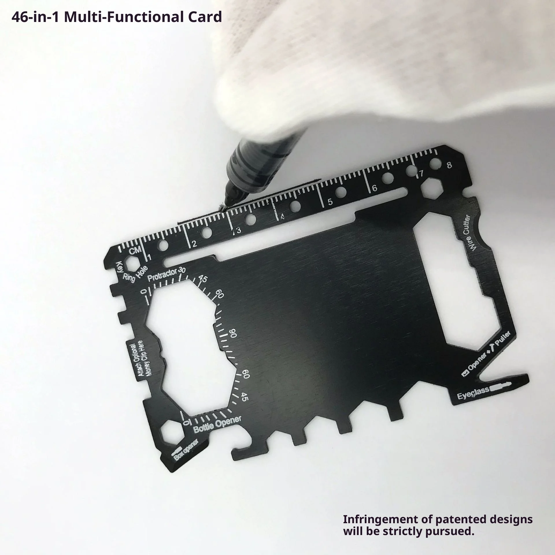 

Outdoor Portable 46-in-1 Multifunctional Survival Repair EDC Tool Card Gift Stainless Steel Multifunctional Tool Card