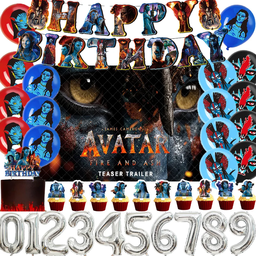 

Avatar 3 Birthday Party Decorations Classic Fantasy Movie Avatar Backdrop Room Home Bar Cafe Decor Baby Shower Supplies Kid Gift