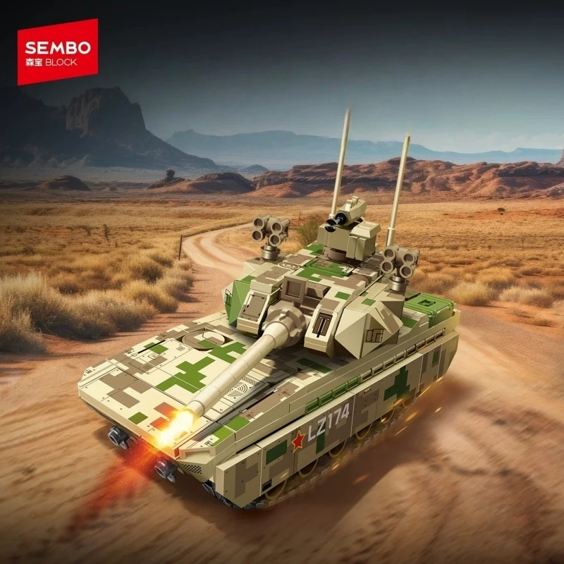 

SEMBO ZTZ-100 Tank Building Blocks, Cool Assembled Model Ornaments, Boyfriend Birthday Gift, Children's Educational Toys