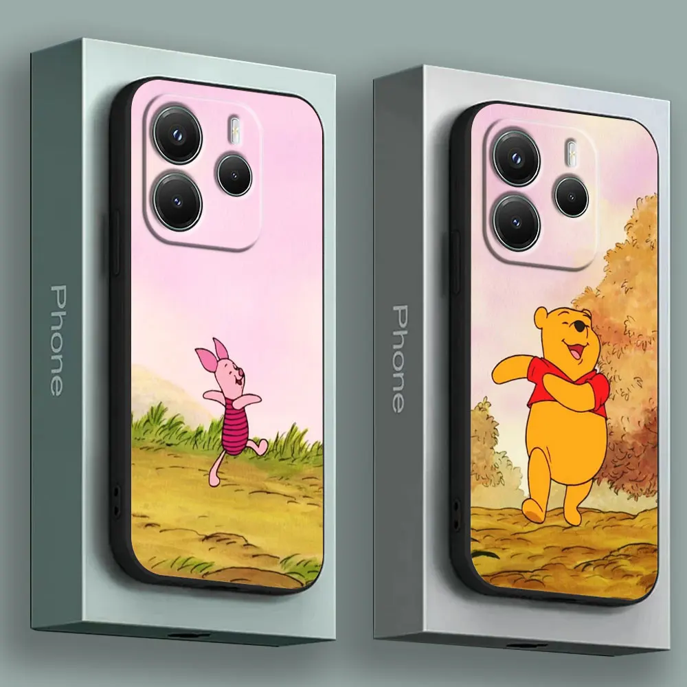 

Winnie The Pooh Phone Case For Redmi 15C 14C 13C 12C Piglet Tigger Back Cover For Redmi Note 15 14 13 12 Pro Plus 11 10 Pro Case