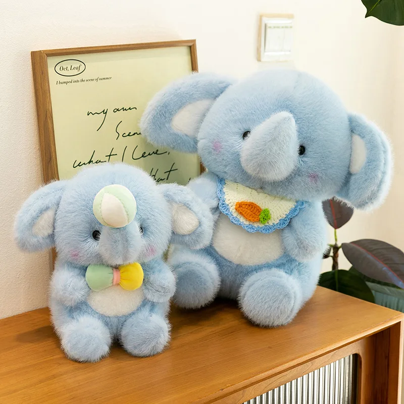 Muñeco de peluche Kawaii, bonito elefante de juguete para niños, regalo de cumpleaños y Navidad, bonito compañero decorativo de Año Nuevo juguetón