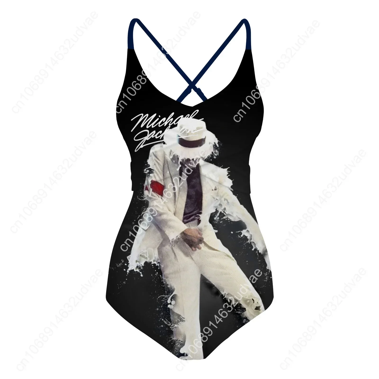 Picture 3: Michael Jackson Swimsuit Womens Sling Swimsuits Personalized Sexy Swimwear Pool Party Beach Bikini Summer Custom Bathing Suits