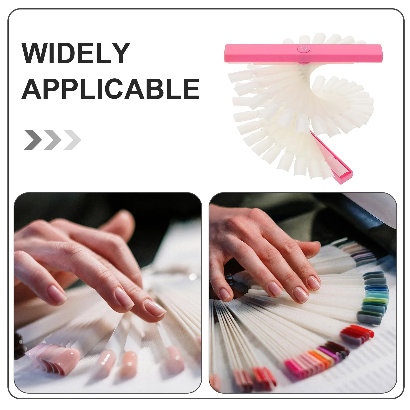 {"Title": "Consejos de prática varas de exibição transparentes para manicure diy placa de cor de unhas falsas 48 cores placa de exibição de esmalte