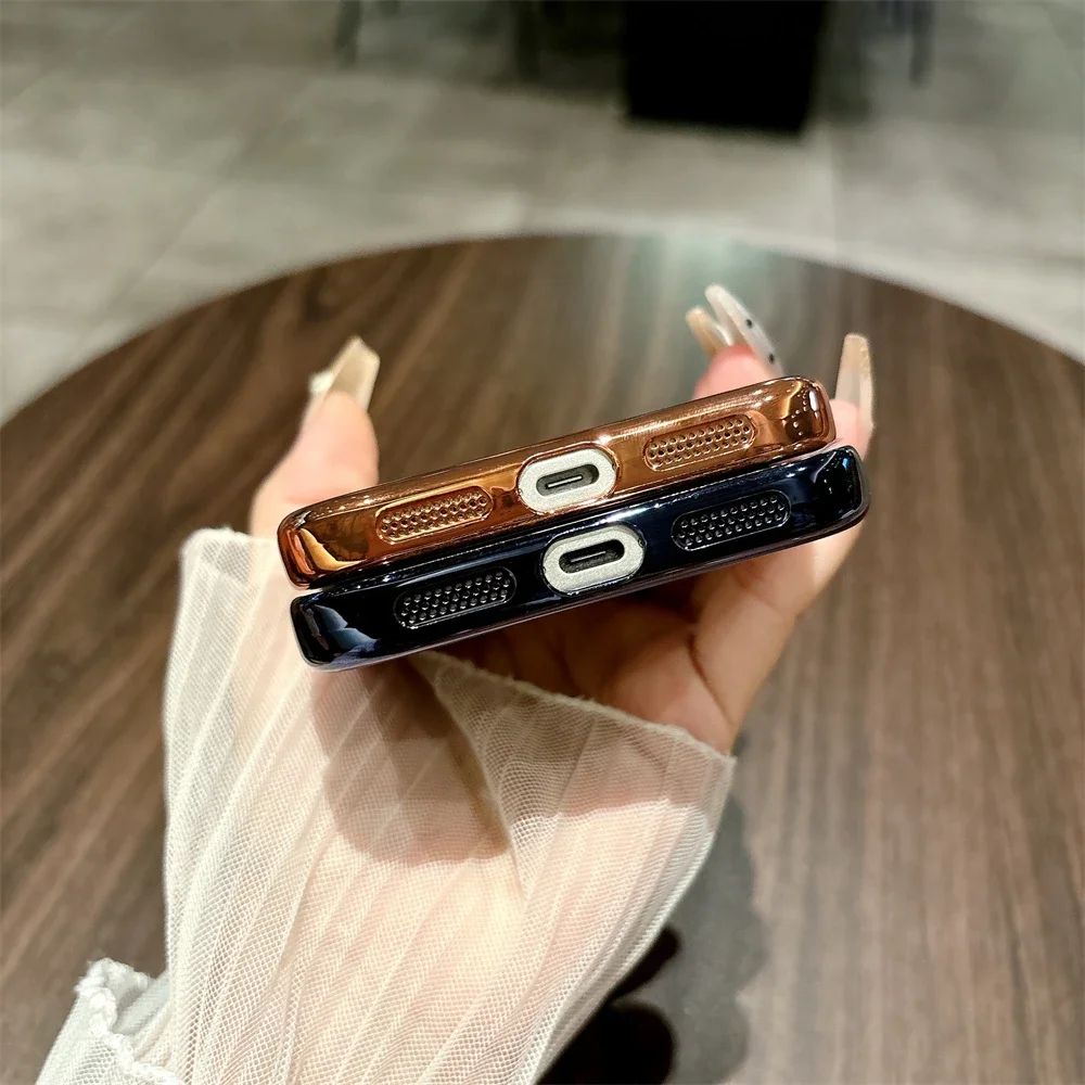 

Luxury Transparent Plating For Magsafe Magnetic Case For iPhone 17 Air 16 15 14 13 Pro Max Wireless Charging Frameless Cover