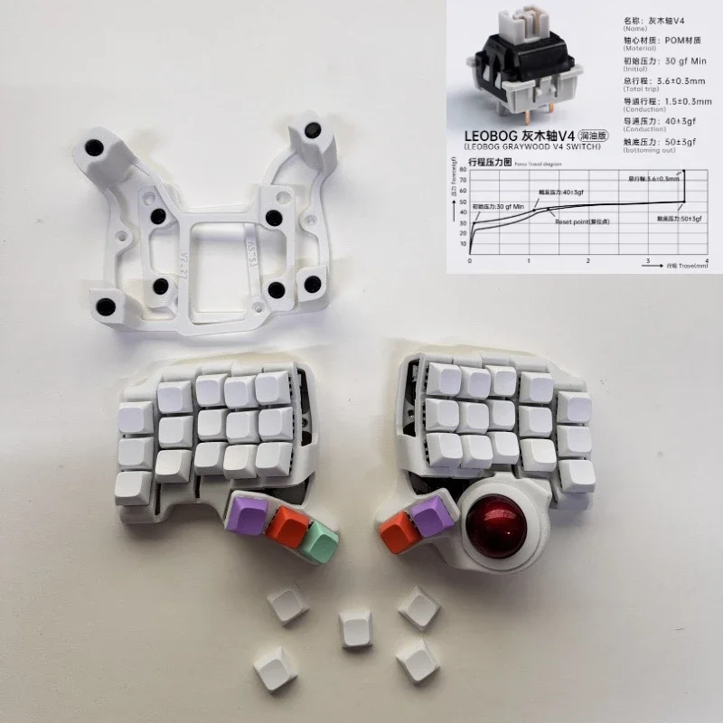 Charybdis MK2 分割キーボード ワイヤレス トラックボール