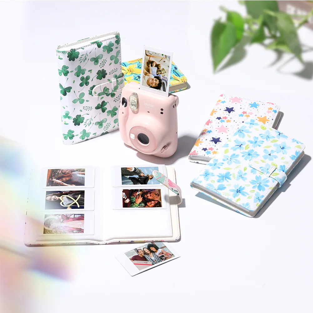 ألبوم PU ألبوم تخزين كبير 96 ألبوم صور جيب متوافق مع كاميرا instax Mini 11/9/8/7+/EVO الفورية مقاس 3 بوصات