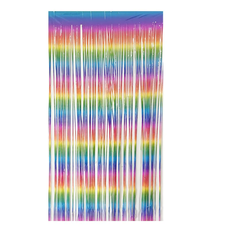 Regenbogen-Folien-Fransenvorhang, Macaron-Vorhänge, Fotokabinen-Hintergrund für Hochzeit, Geburtstag, Babyparty, Weihnachtsfeier, Dekorationen – Detail 12