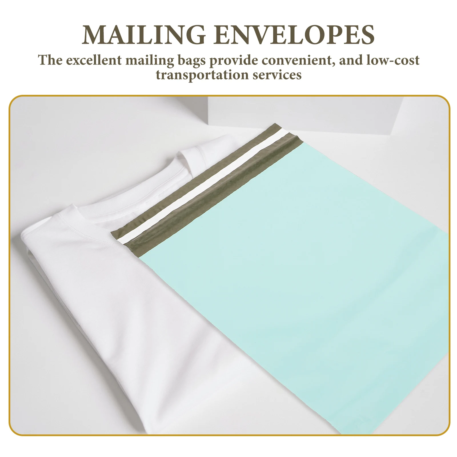 

50pcs Self Sealed Tape Mailing Bags Green 25x30 5cm Thick Waterproof Shipping Envelopes for Clothes Packaging