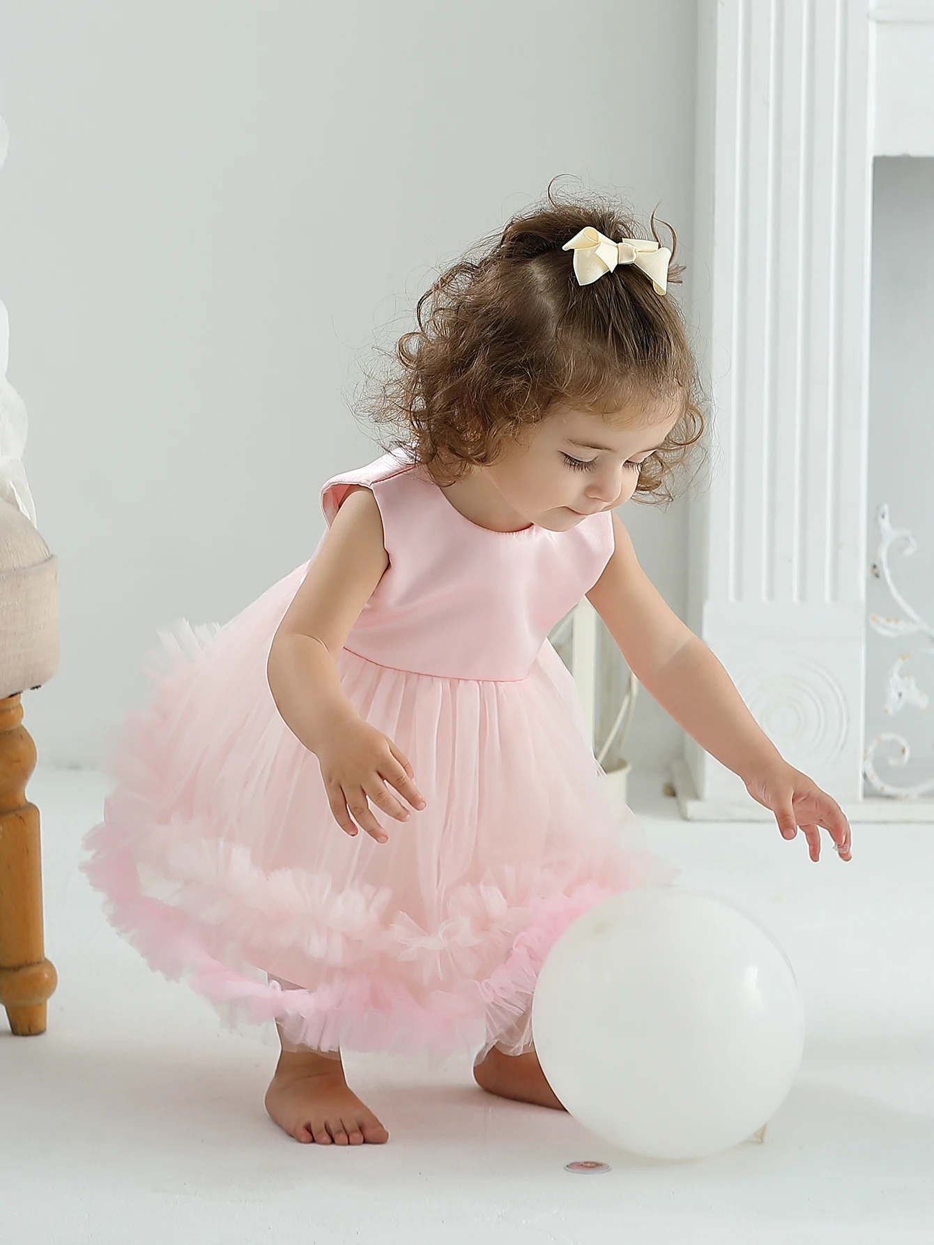 Baby Girl Flower Christening Baptism Dress Formal Special Occasion Dresses for Party Wedding Birthday