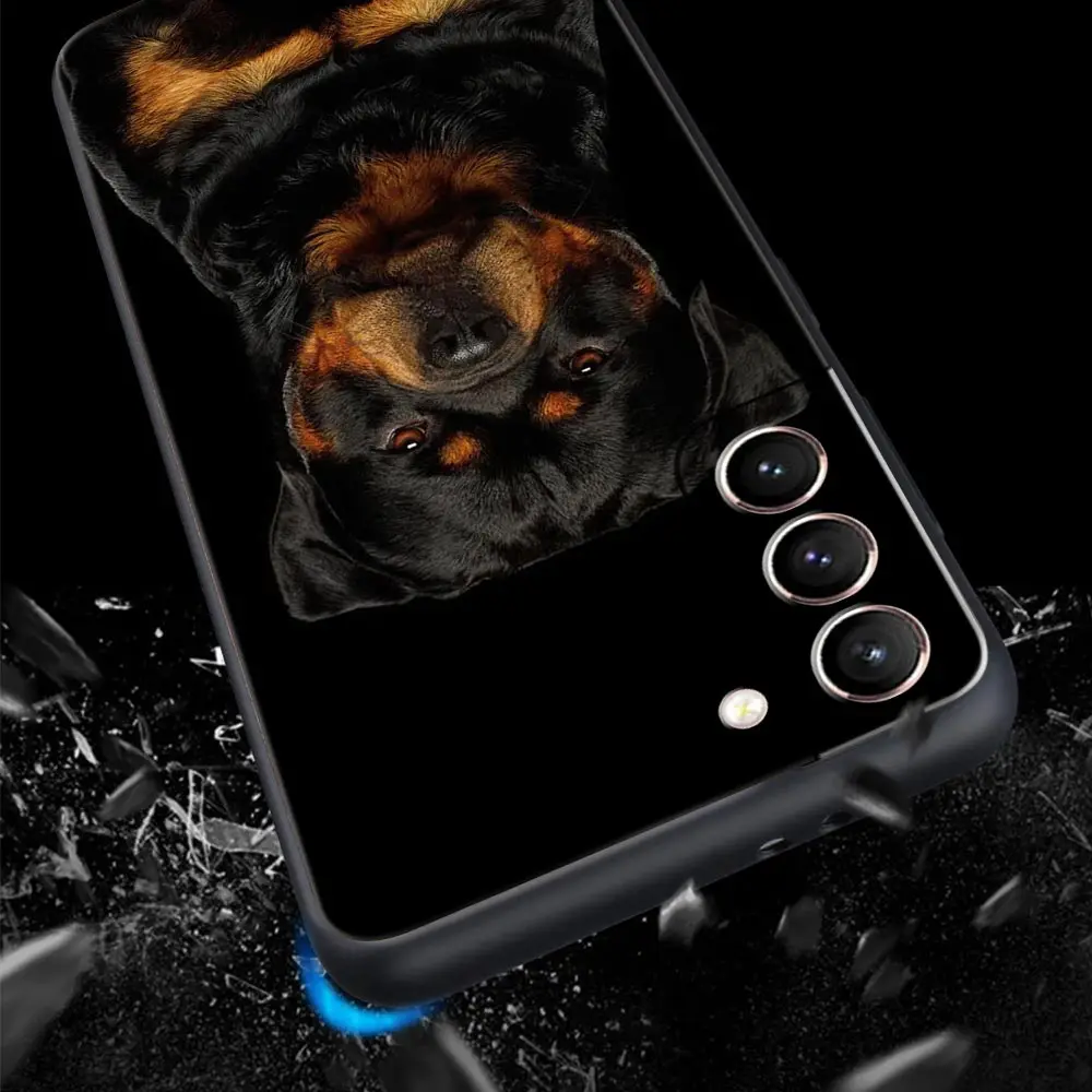 Rottweiler Dog Case For Samsung Galaxy S24 S23 S22 S21 Ultra S20 FE 5G S10 S9 Plus S10E S8 Note 10 20 Silicone Black Phone Cover