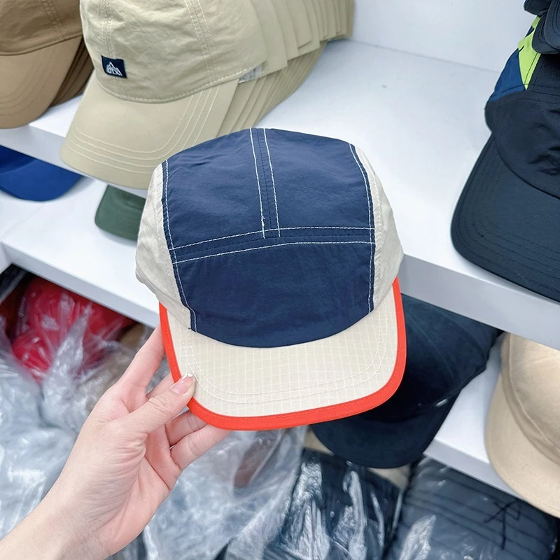Outdoor Summer Quick-Drying Baseball Cap for Men Women  Five-Panel Hat Big Head Wide Brim Sunshade Casual Flat Edge Baseball Cap