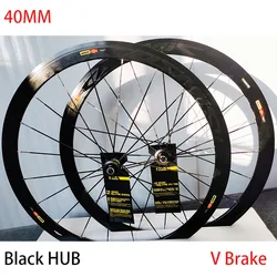 700C Frame Height 40MM All Black Label  Brand New Road Wheel Pack V/C Lap Brake Straight Pull Bike Wheel Pack Cosmic Elite