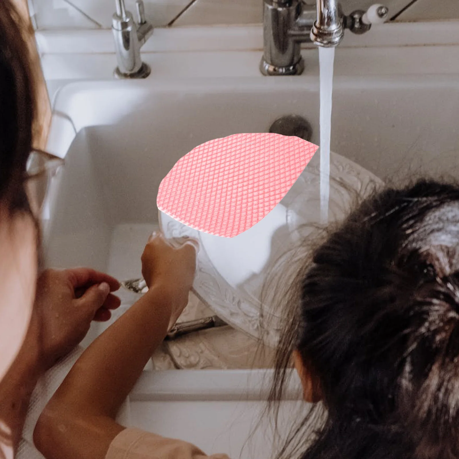 

50pcs Kitchen Towels Absorbent Dish Rags Glass Wipes Dry Wet Cloth Paper Towel Red Food Service Disposable Cleaning