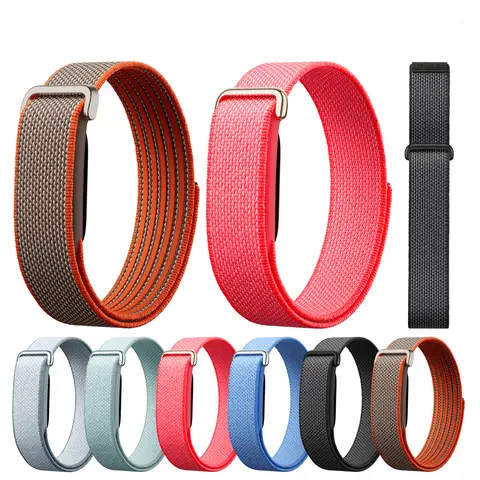 Pulseira esportiva de nylon para google fitbit air bands, pulseira de substituição para rastreador de fitness, acessórios para pulseira fitbit air